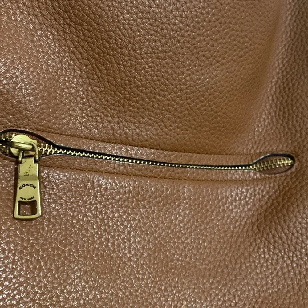 Coach  Shay Shoulder Leather Bag women large brown casual office retro